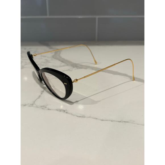 illesteva‎ Beth Black Cat Eye Gold Frame Glasses Made in Italy EUC main image 7
